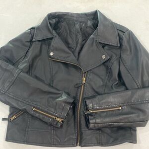 Women's Black faux leather Jacket